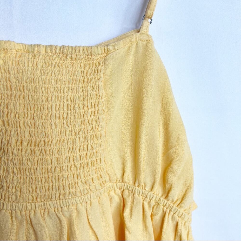 ROXY Very Sunny Textured Stripe Cotton Blend Peplum Top NWT in Medium - Picture 5 of 8